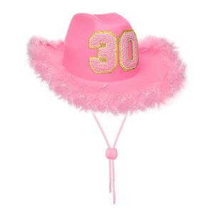 3536 Magenta 30th Birthday Cowgirl Hat - Perfect For Women's 30th Birthday